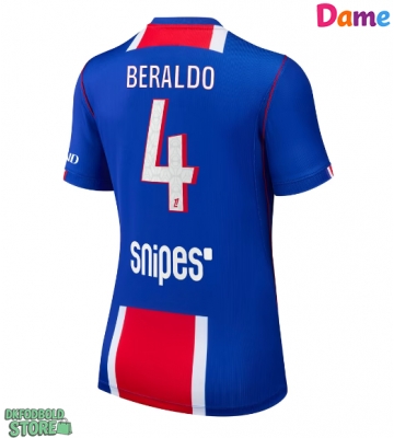 Paris Saint-Germain Lucas Beraldo #4 Replika Hjemmebanetrøje Dame 2026-27 Kortærmet